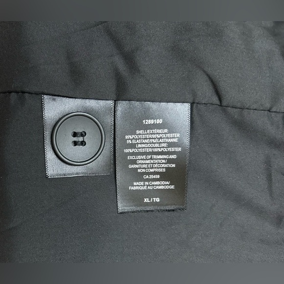 Steve Madden Size XL One Button Plaid Blazer Houndstooth Black White Blue - Picture 9 of 14